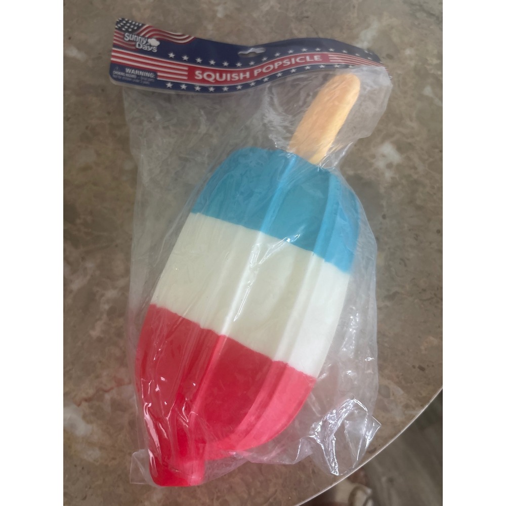 RARE  Squish Popsicle Red White Blue Rocket Pop Toy 571229